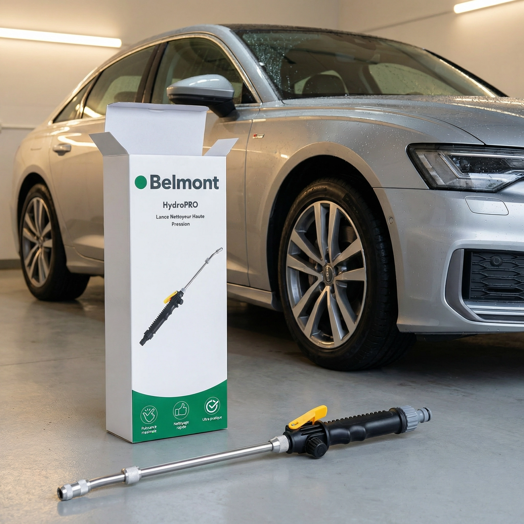 HydroPro | Lance Nettoyeur Haute Pression pour Tuyau d’Arrosage | Pistolet Haute Pression Voiture & Jardin Multifonction