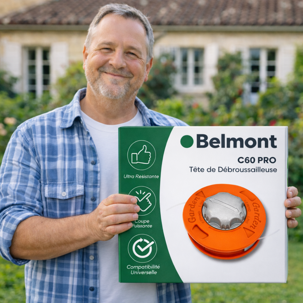 C60 PRO | Tête de Débroussailleuse Ultra-Résistante Universelle M10 x 1,25 Aluminium Renforcé
