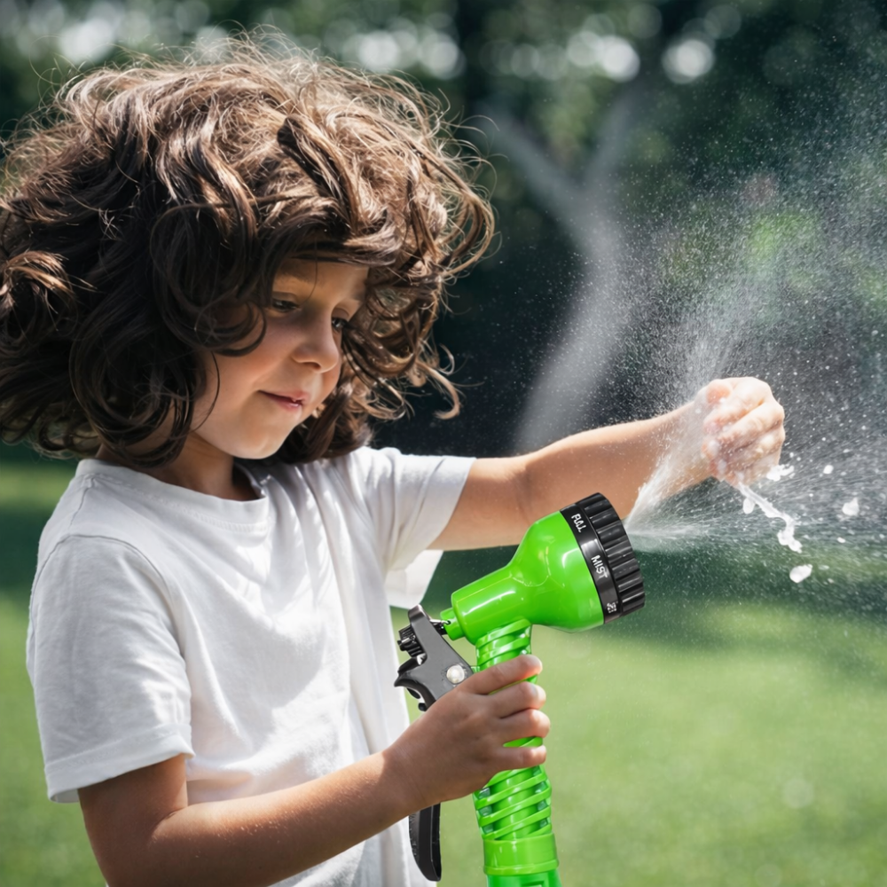 Flexi PRO | Tuyau d’arrosage extensible haute pression 8 jets – Flexible, Rétractable et Anti-Nœudsi