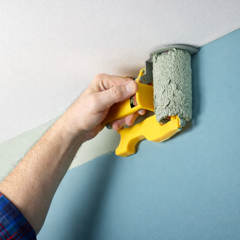 PaintPro – Rouleau de peinture pour bordures parfaites avec guide de précision anti-débordement