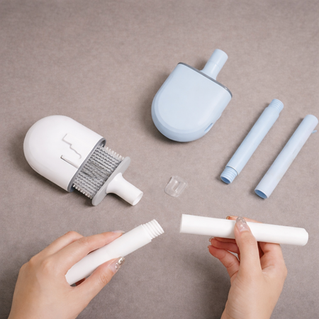 CrystalBrush Brosse WC en Silicone Souple et Efficace – Nettoyage Hygiénique Durable