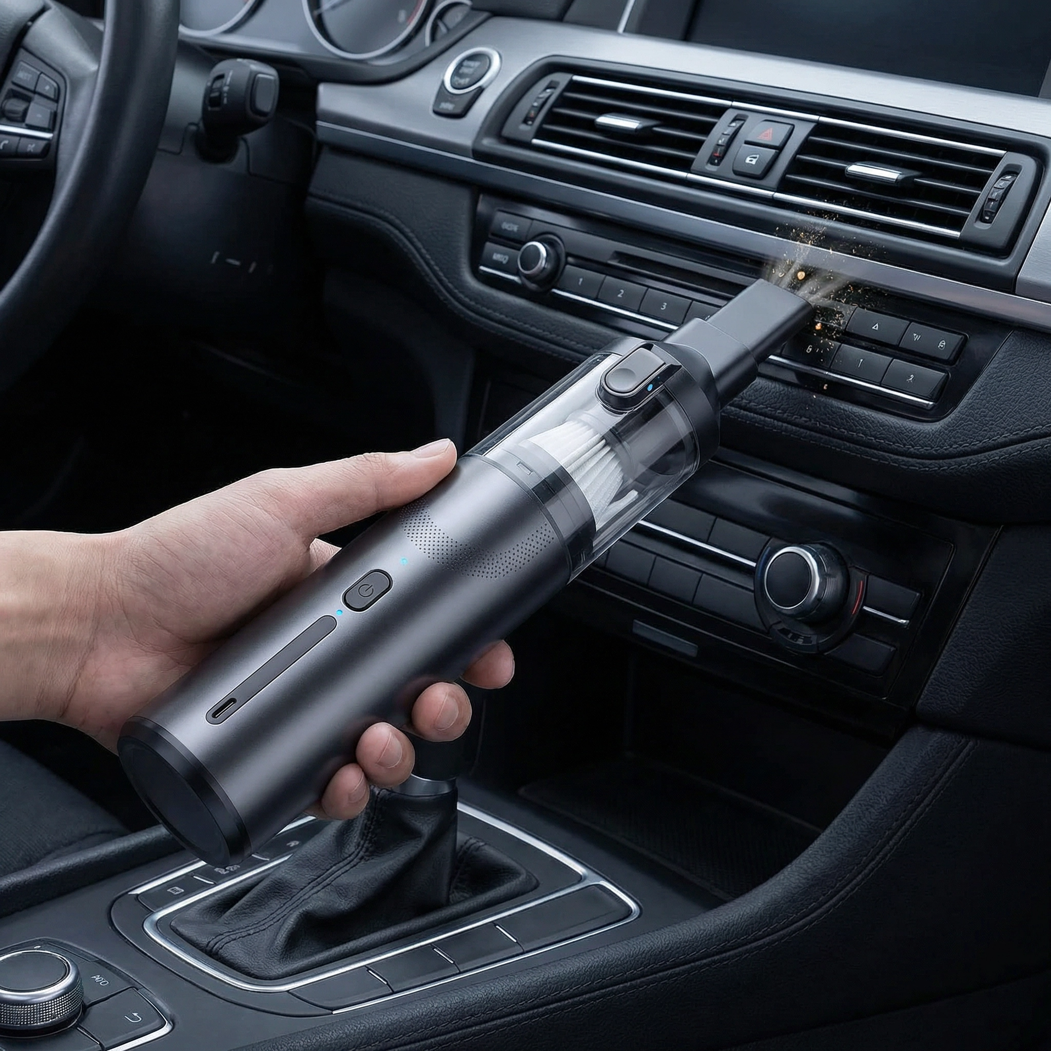 C2O Pro | Aspirateur Souffleur Voiture Sans Fil Puissant et Portable | Nettoyage Intérieur Auto & Maison