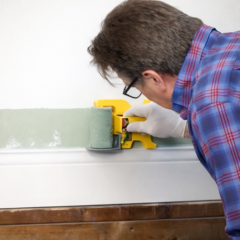 PaintPro – Rouleau de peinture pour bordures parfaites avec guide de précision anti-débordement