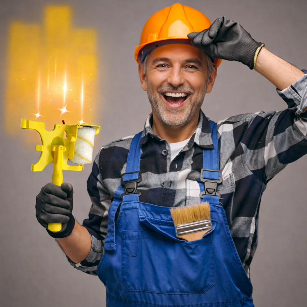 PaintPro – Rouleau de peinture pour bordures parfaites avec guide de précision anti-débordement