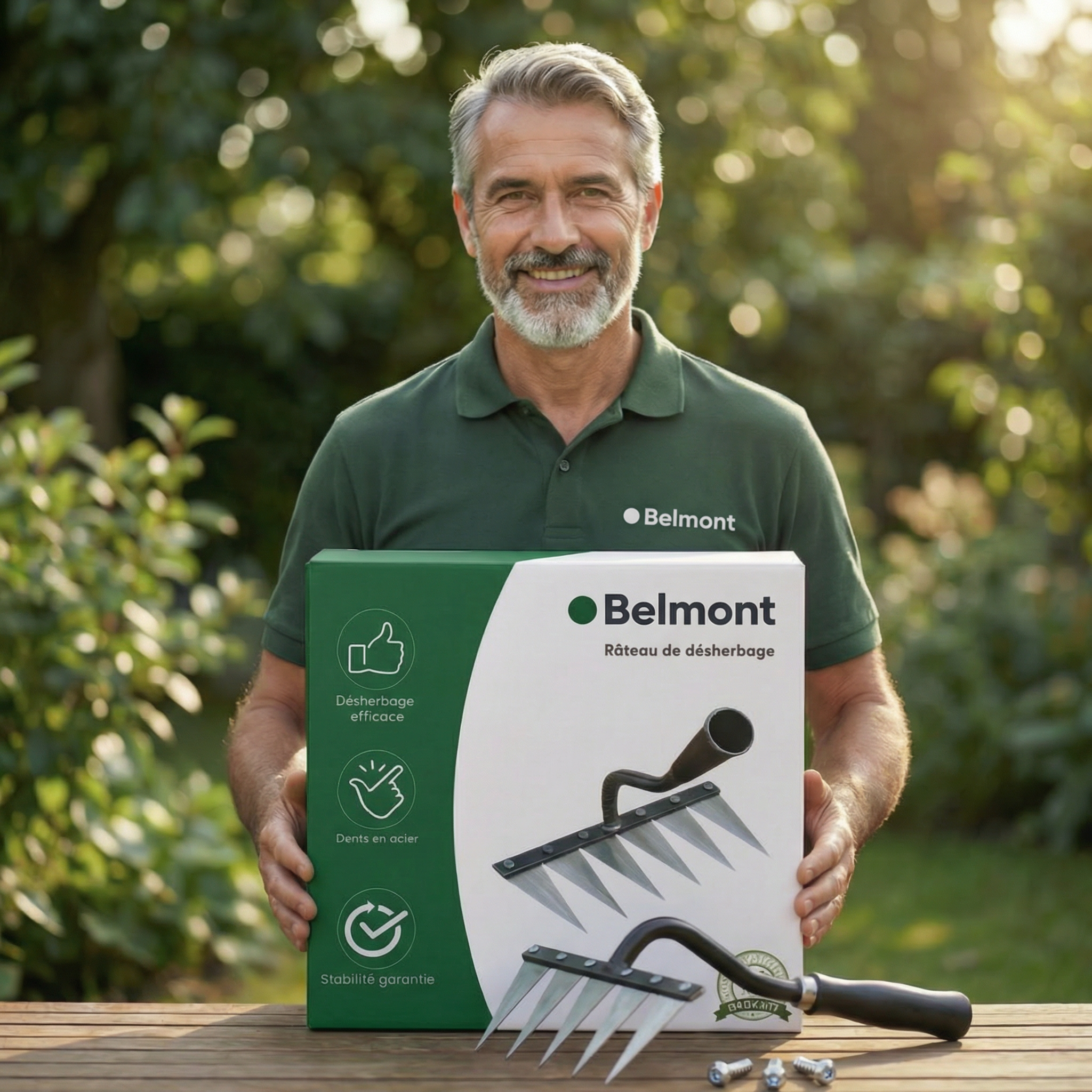 Râteau de Désherbage en Acier Résistant pour Jardin | Outil Robuste Anti Mauvaises Herbes