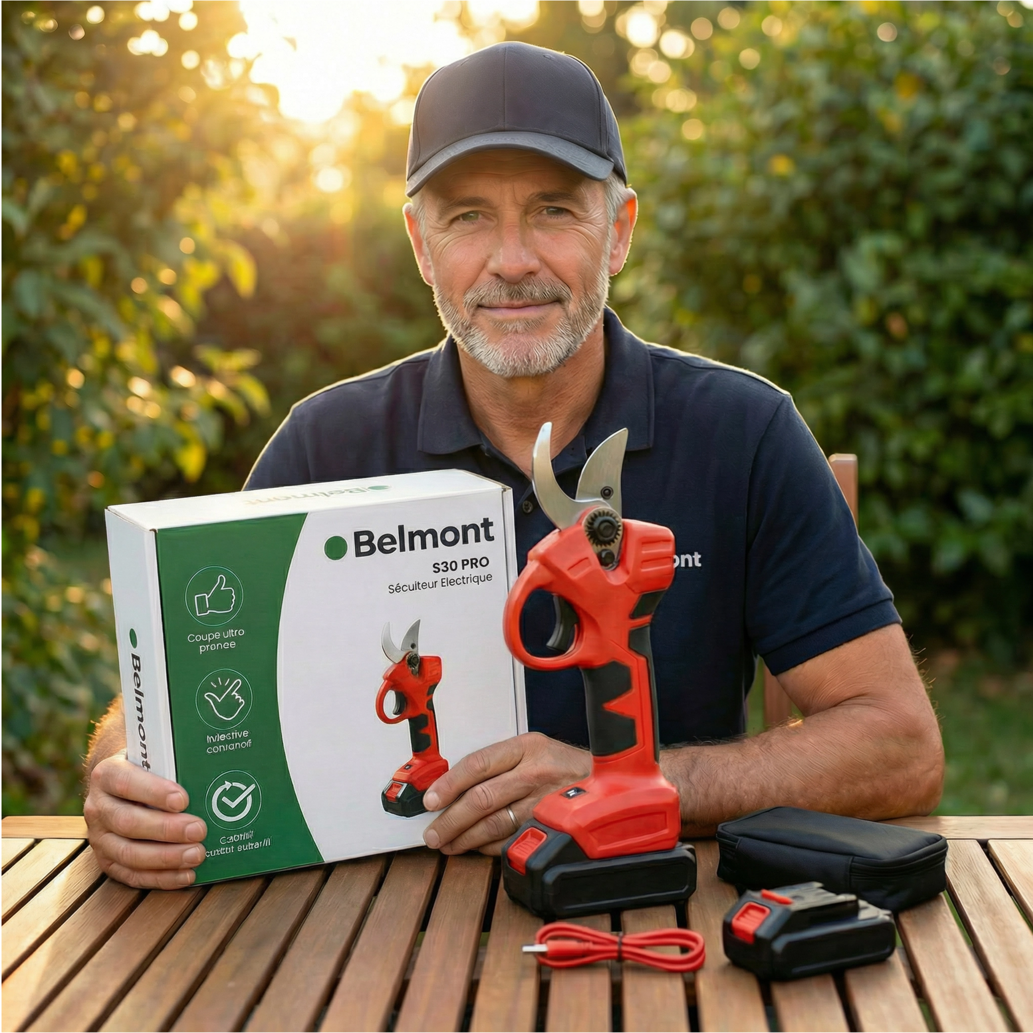 S30 PRO Sécateur Électrique Sans Fil Rechargeable – Coupe Précise et Puissante pour Jardinage Professionnel