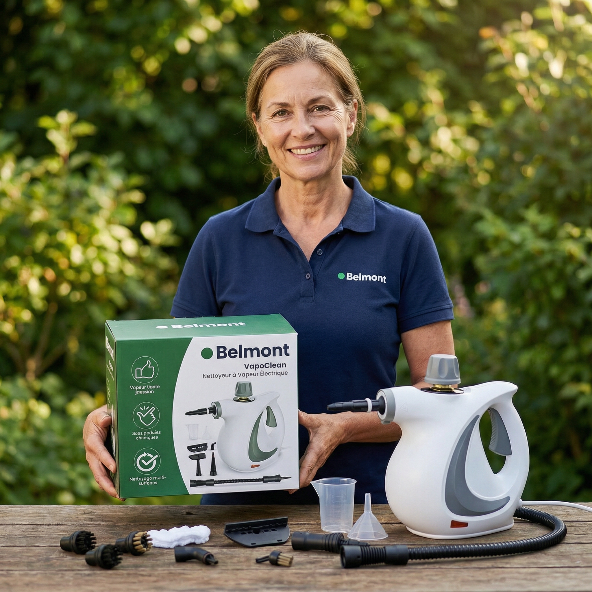 VapoClean Nettoyeur à Vapeur Électrique Multi-Usages 1050W Haute Pression 3,5 Bar – Nettoyage Maison Sans Produits Chimiques