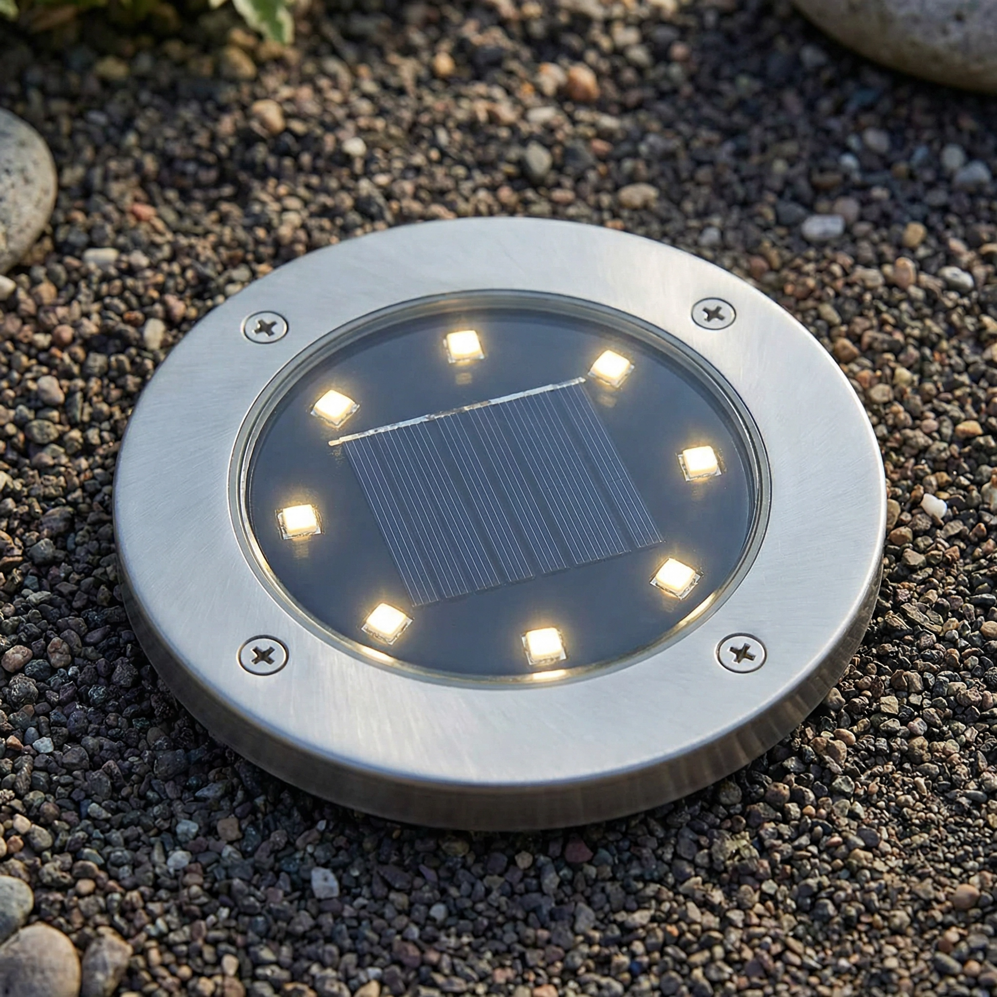 LumaStep | Éclairage solaire extérieur LED pour marches, bordures et allées – lampe encastrable étanche