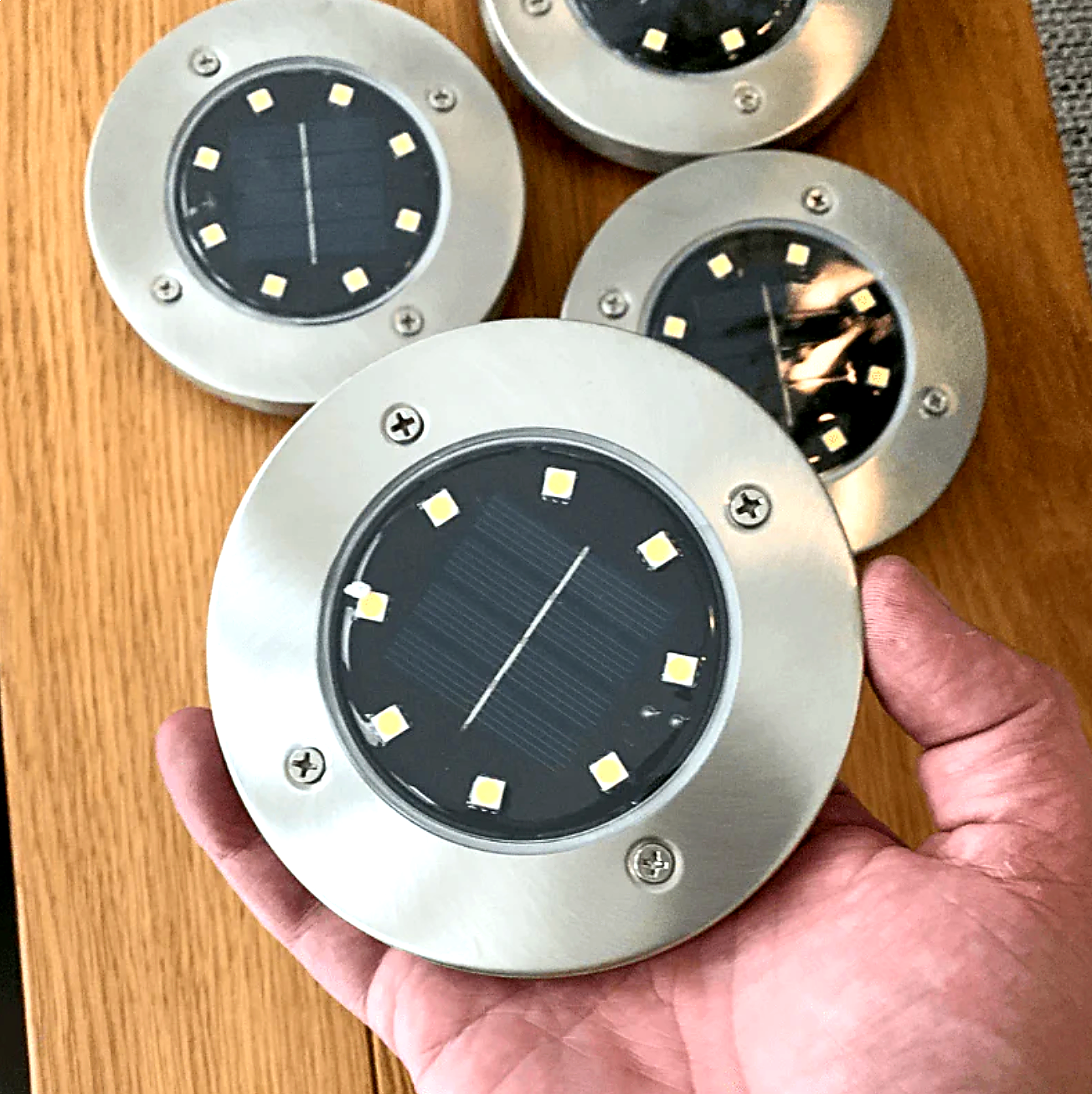 LumaStep | Éclairage solaire extérieur LED pour marches, bordures et allées – lampe encastrable étanche