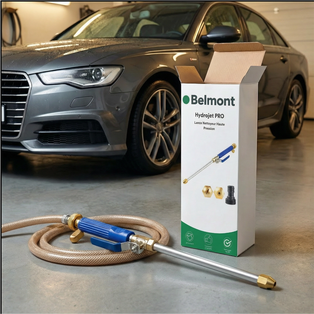 Hydrojet PRO Lance Nettoyeur Haute Pression | Pistolet d’Arrosage Haute Pression pour Tuyau | Nettoyage Voiture, Terrasse, Jardin et Vitres | 2 Buses Incluses