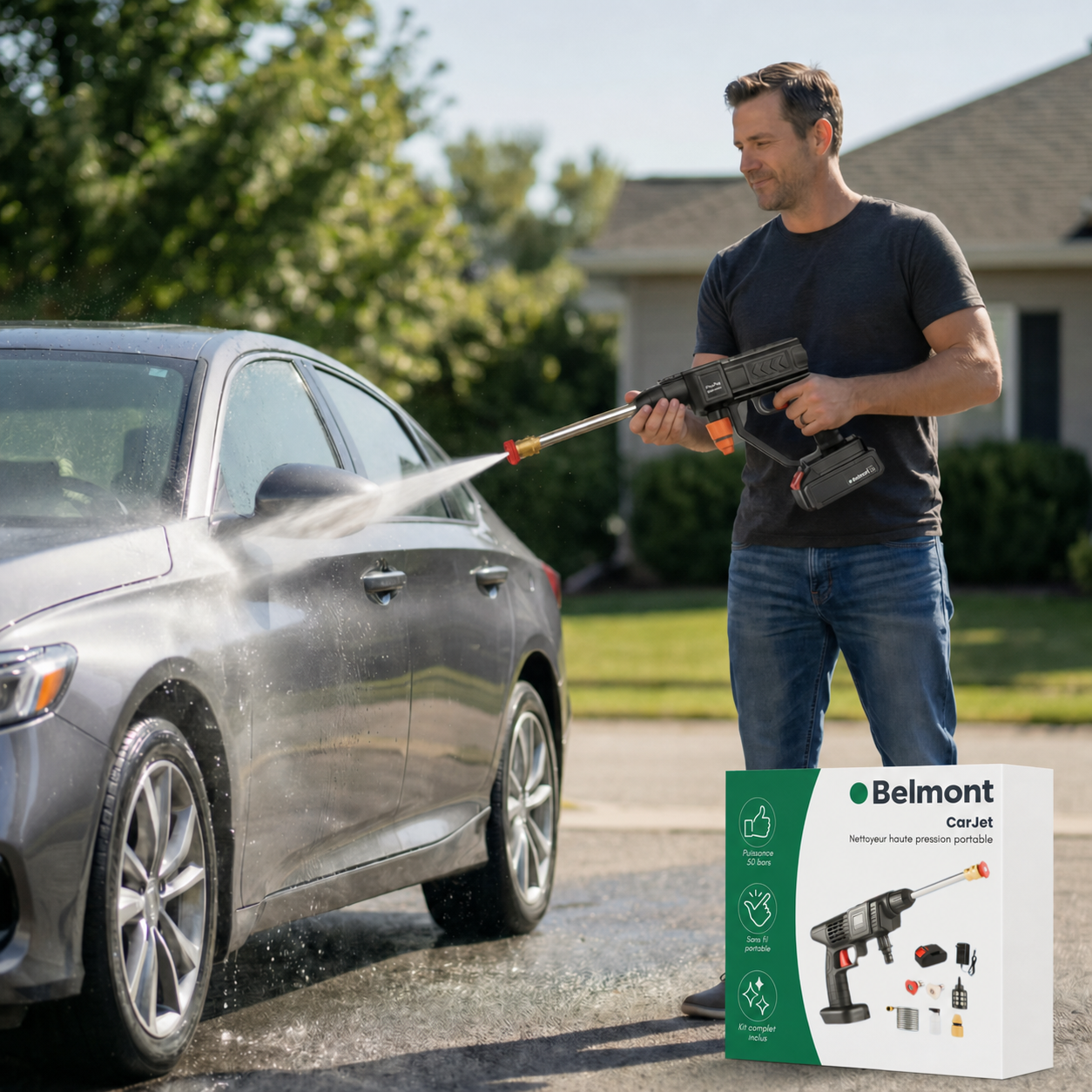 Carjet Pro | Nettoyeur Haute Pression Électrique 21V Sans Fil