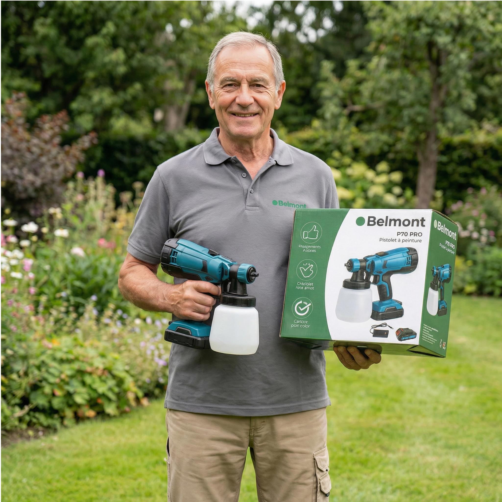 P70 PRO | Pistolet à Peinture Électrique Sans Fil Haute Précision – Pulvérisateur Spray Batterie Rechargeable