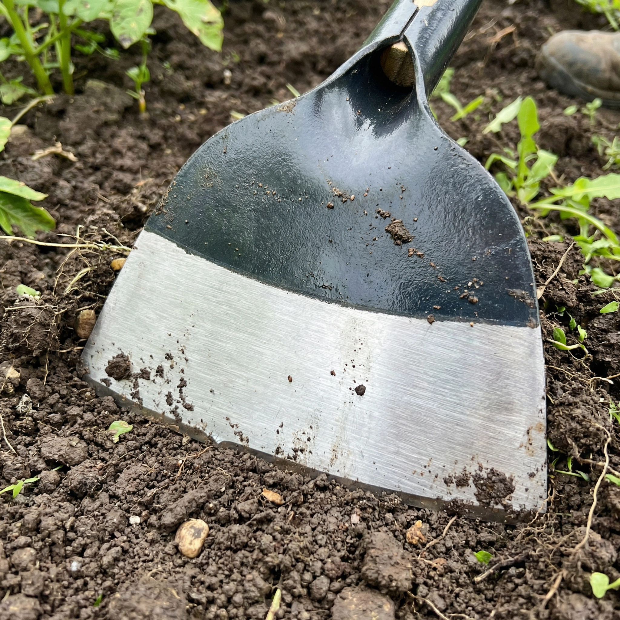 Houe de jardin en acier pour désherbage et aération du sol – Outil manuel robuste