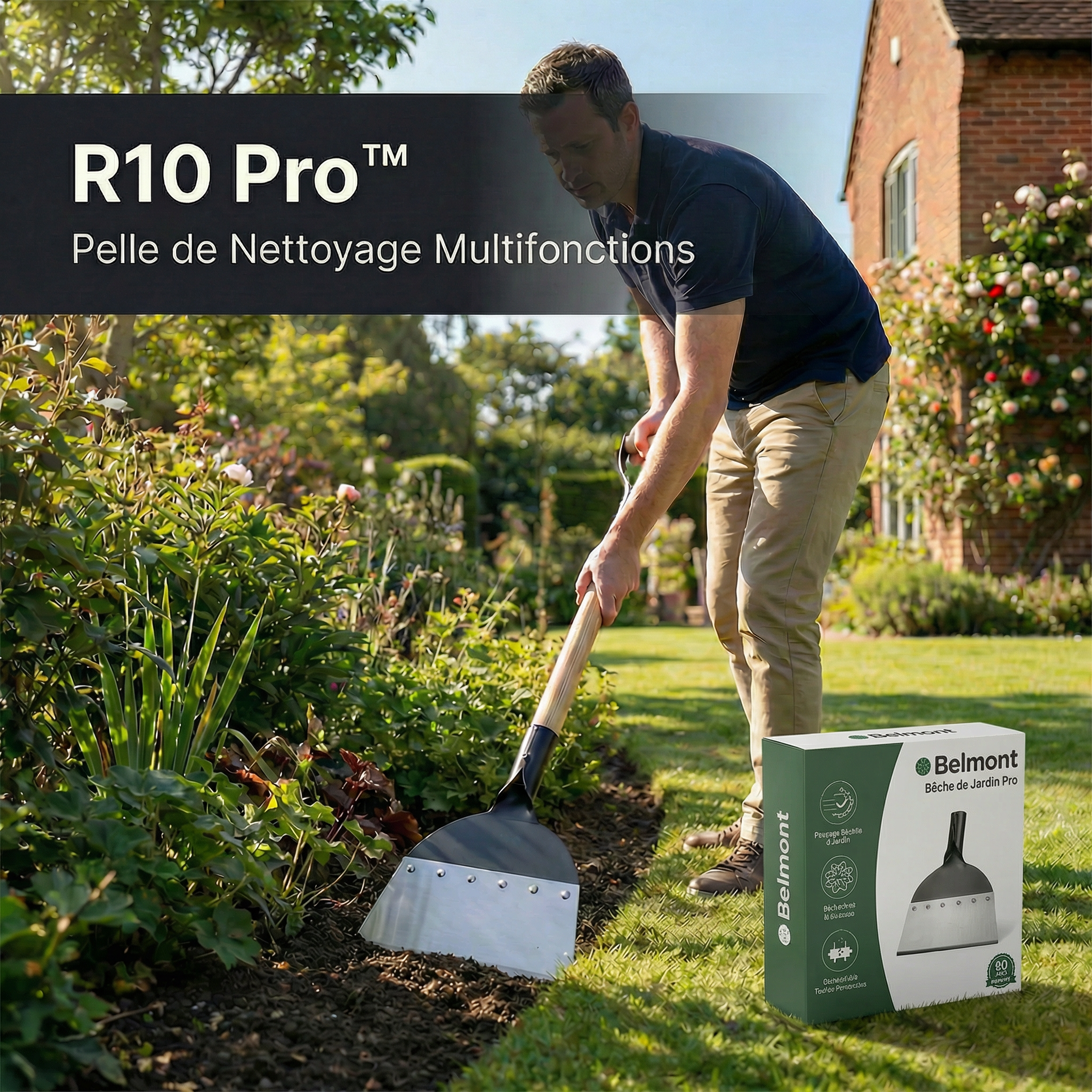 R10 Pro - Pelle de désherbage Multifonctions | Nettoyage Extérieur Efficace