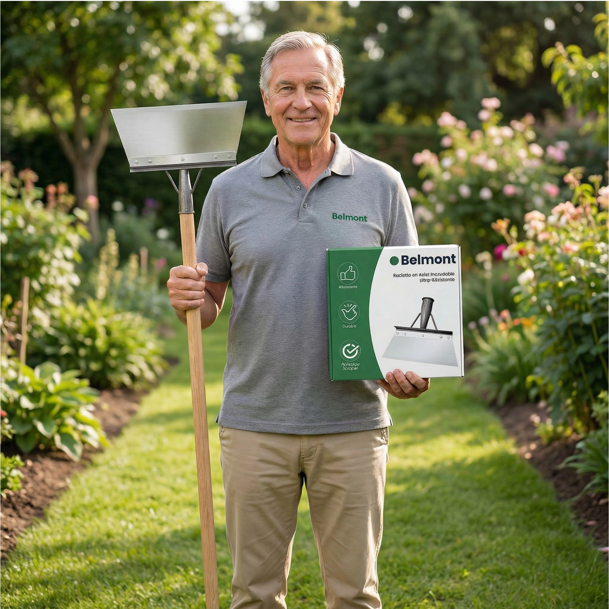 Raclette en Acier Inoxydable Ultra-Résistante | Outil de Désherbage Facile et Nettoyage Extérieur Efficace Professionnel