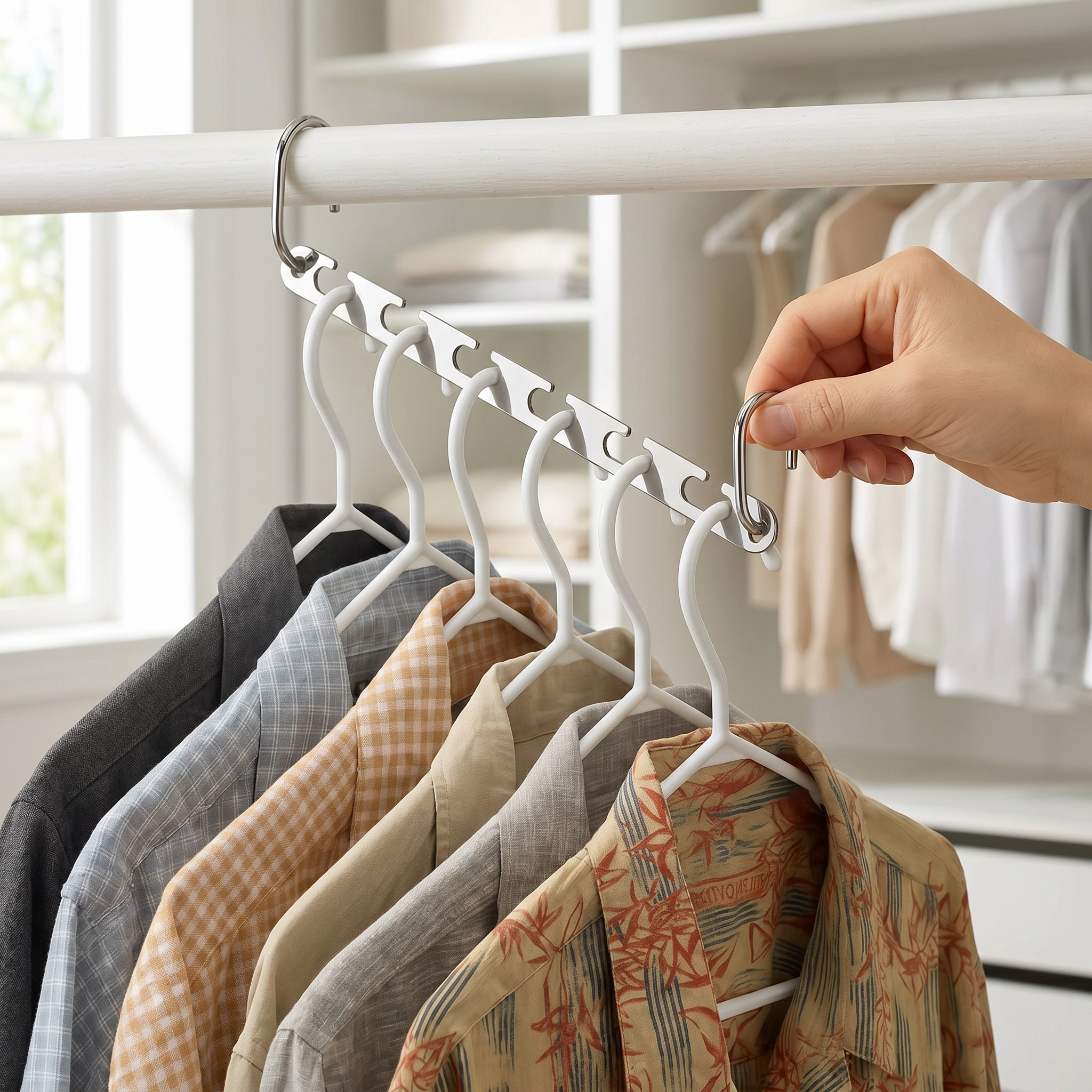 Dressing Max | Organisateur de cintres | Gain de place instantanée | 4 Pièces